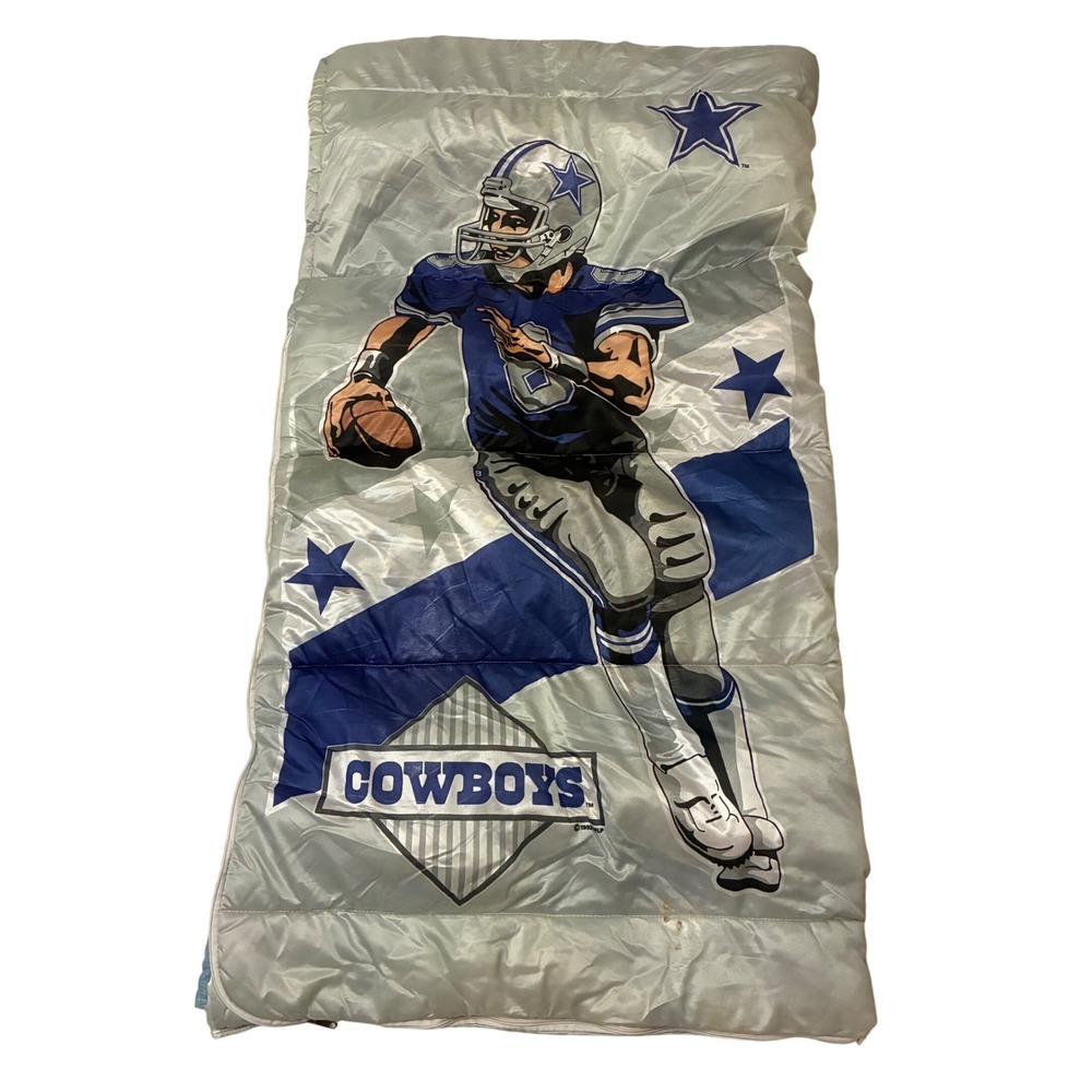 1992 Dallas Cowboys Vintage NFL Football Sleeping Bag Youth Licensed Troy Aikman